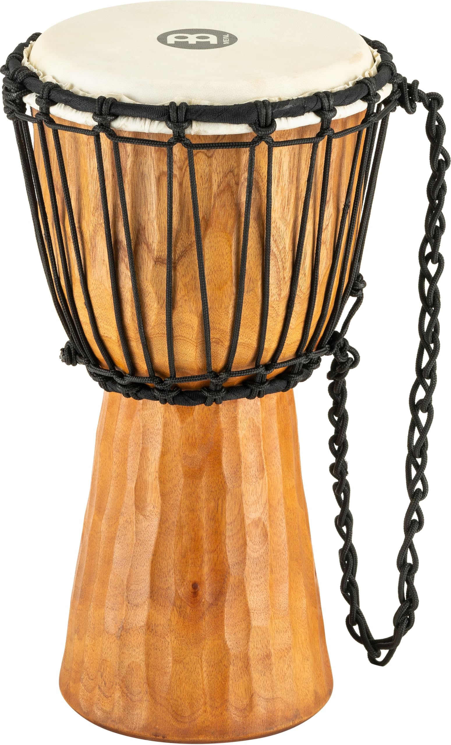 Meinl Percussion Rope Nile Djembe - Small Handdrum - With Goat Head - Diameter 8 Inches - Mahogany, Natural (HDJ4-S)