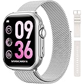 Fitness Smart Watch for Women Men: Smartwatch with SpO2 Blood Oxygen/Heart Rate Monitor, Sleep Tracking, Bluetooth Calls for iPhone Android, 120+ Sports Modes, IP68, 2 Bands 30-Day Battery Life