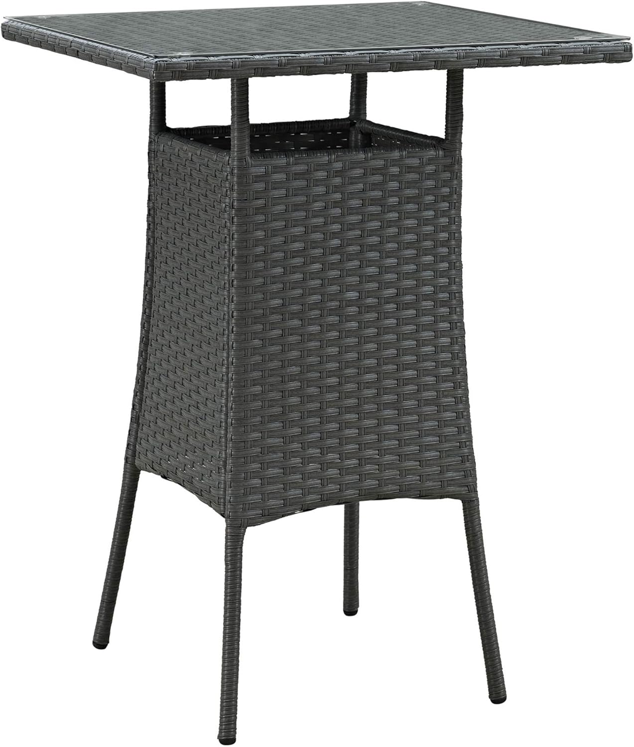 Ergode Sojourn Small Outdoor Patio Bar Table - Chocolate: Garden & Outdoor