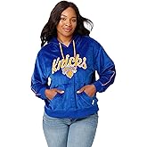FOCO NBA womens Nba Team Logo Fashion Velour Hooded Sweatshirt