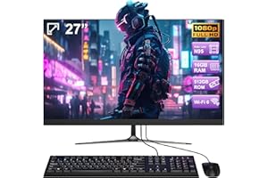 All-in-One Desktop Computer Alder Lake N95 27 inch All-in-One PC 16GB RAM 512GB ROM Full HD IPS Display USB3.0 * 4, Built in 