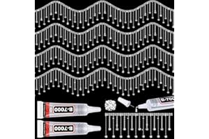 Tetutor 3 Yard Rhinestone Trim Fringe with B7000 Glue, Irregular Rhinestone Tassel Belt, Sparkle Diamond Fringe Ribbon Tassel Chain for DIY Clothing Wedding Decoration