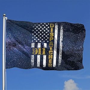 OnlyZhao Thin Yellow Line 911 Dispatcher Flag Banner Outdoor Decoration Breeze Flag 4x6 Ft Gift
