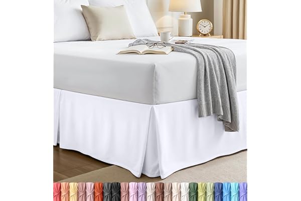 Utopia Bedding Queen Bed Skirt - Soft Quadruple Pleated Ruffle - Easy Fit with 16 Inch Tailored Drop - Hotel Quality, Shrinka
