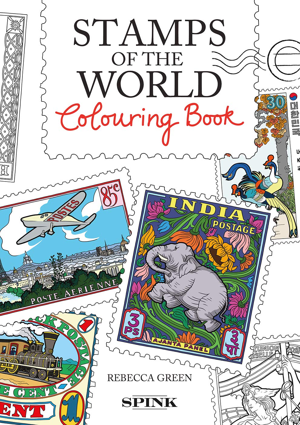 Download Amazon Com The Stamps Of The World Colouring Book 9781912667628 Green Rebecca Books