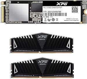 Amazon Com Xpg Sx00 Pro 1tb M 2 Pcie 2280 Nvme 3x4 Ssd With Z1 Ddr4 30mhz 2x8gb Cl16 Desktop Memory Black Bundle Computers Accessories