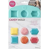 Wilton Silicone Gem Shapes Candy Mold, 12-Cavity