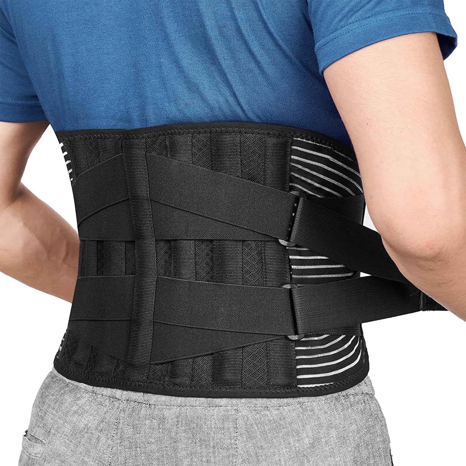 Layhou Back Support Belt Pressurized Waist Protection Belt Fitness Breathable Sports Waist Protection Strength Lumbar Support Girdle for Women and Men