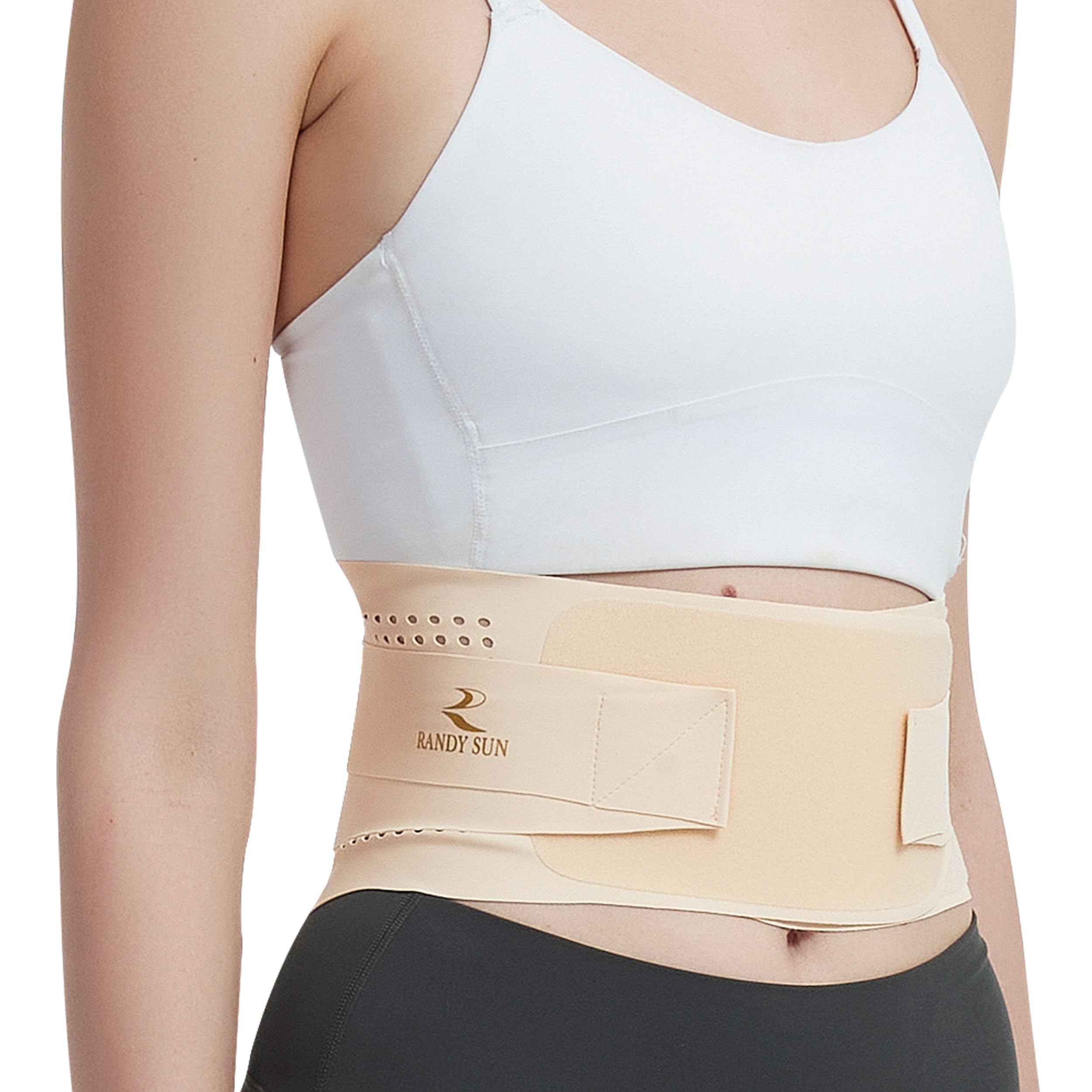 Photo 1 of RANDY SUN Ultra Thin Back Brace, Lightweight Breathable for Women & Men, Invisible Lumbar Support Belt for Lower Back Pain Relief and Posture Correction Light Beige - L (Waist:28"-31")