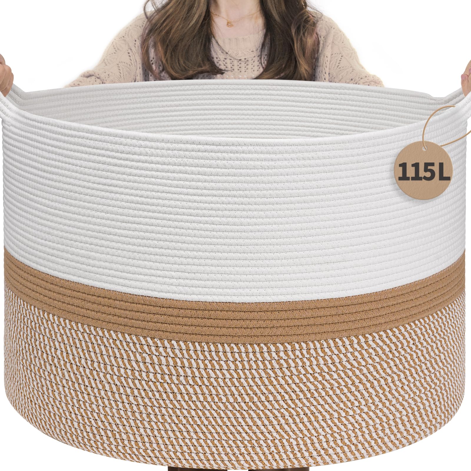 INDRESSME 115L Extra Large Cotton Rope