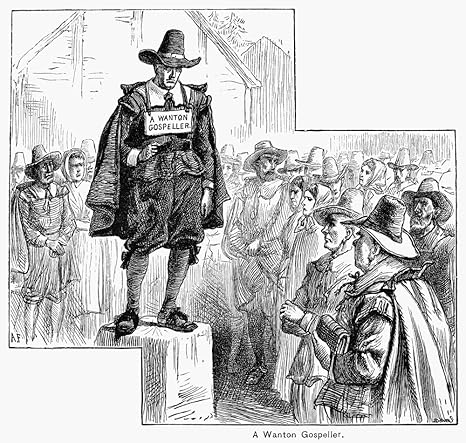 Amazon Com Puritans Punishment Npublic Punishment Of A Religious Non Conformist In 17th Century Boston Massachusetts Wood Engraving 19th Century Poster Print By 18 X 24 Posters Prints