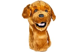 Daphne's Headcovers Golden Retriever Driver Headcover Premium Driver Headcovers Funny Golf Club Covers Stylish Protection for Your Clubs Men's Golf Gear Driver Headcover for Men and Women