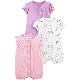 Simple Joys by Carter's baby-girls 3-pack Snap-up Rompers