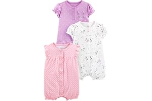 Simple Joys by Carter's baby-girls 3-Pack Snap-up RompersFootie