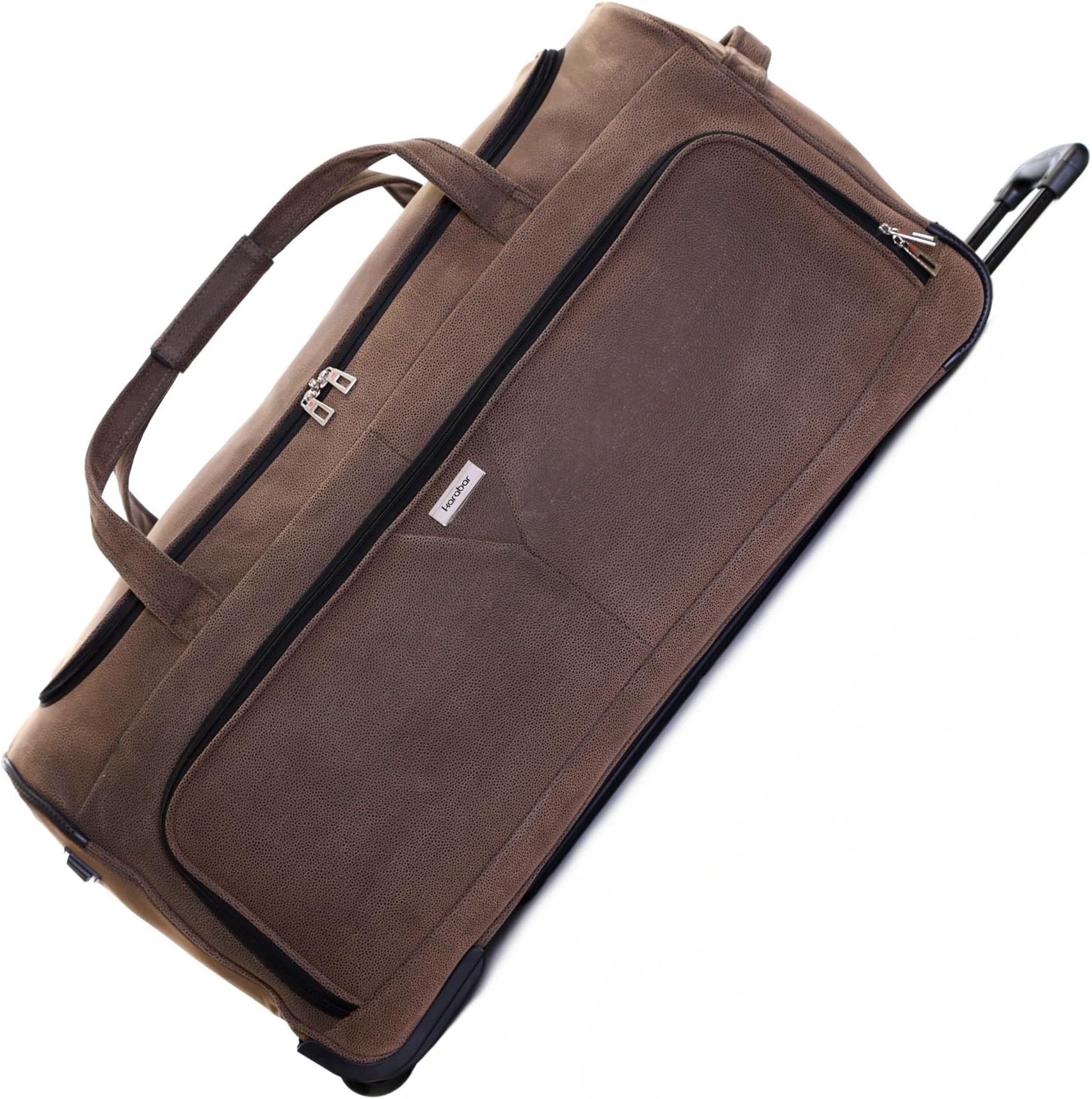 Karabar Extra Large Wheeled Travel Luggage Holdall Bag XXL 34 inch 3.8 kg 152 litres with 2 wheels, Anderson Brown