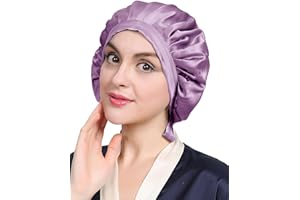 LilySilk Silk Sleep Cap for Hair Stretchy 100% Pure Silk Hair Cap Women's Bonnet