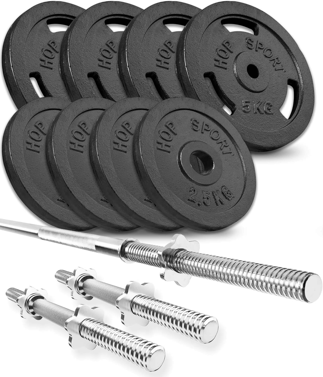 hantelset mit langhantelstange