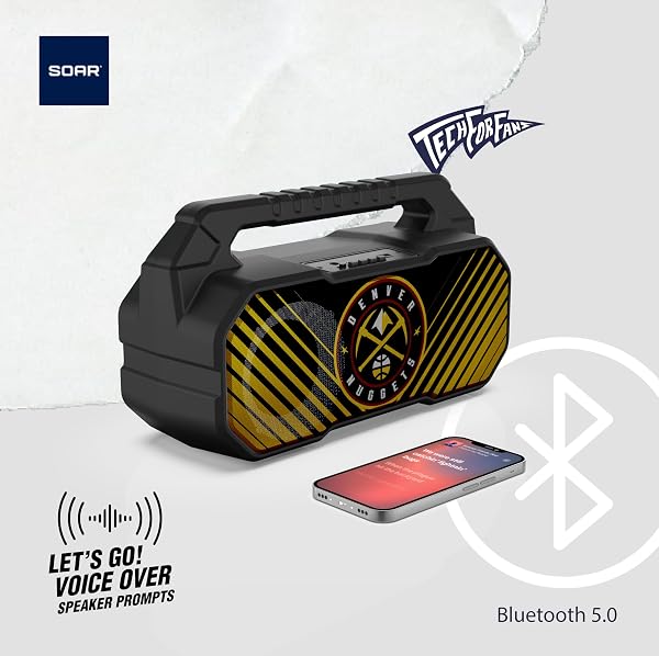 SOAR NBA WIRELESS BOOMBOX SPEAKER, DENVER NUGGETS