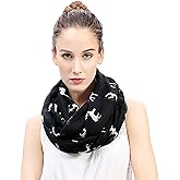 Lina & Lily Deer Animal Print Women's Infinity Scarf Lightweight
