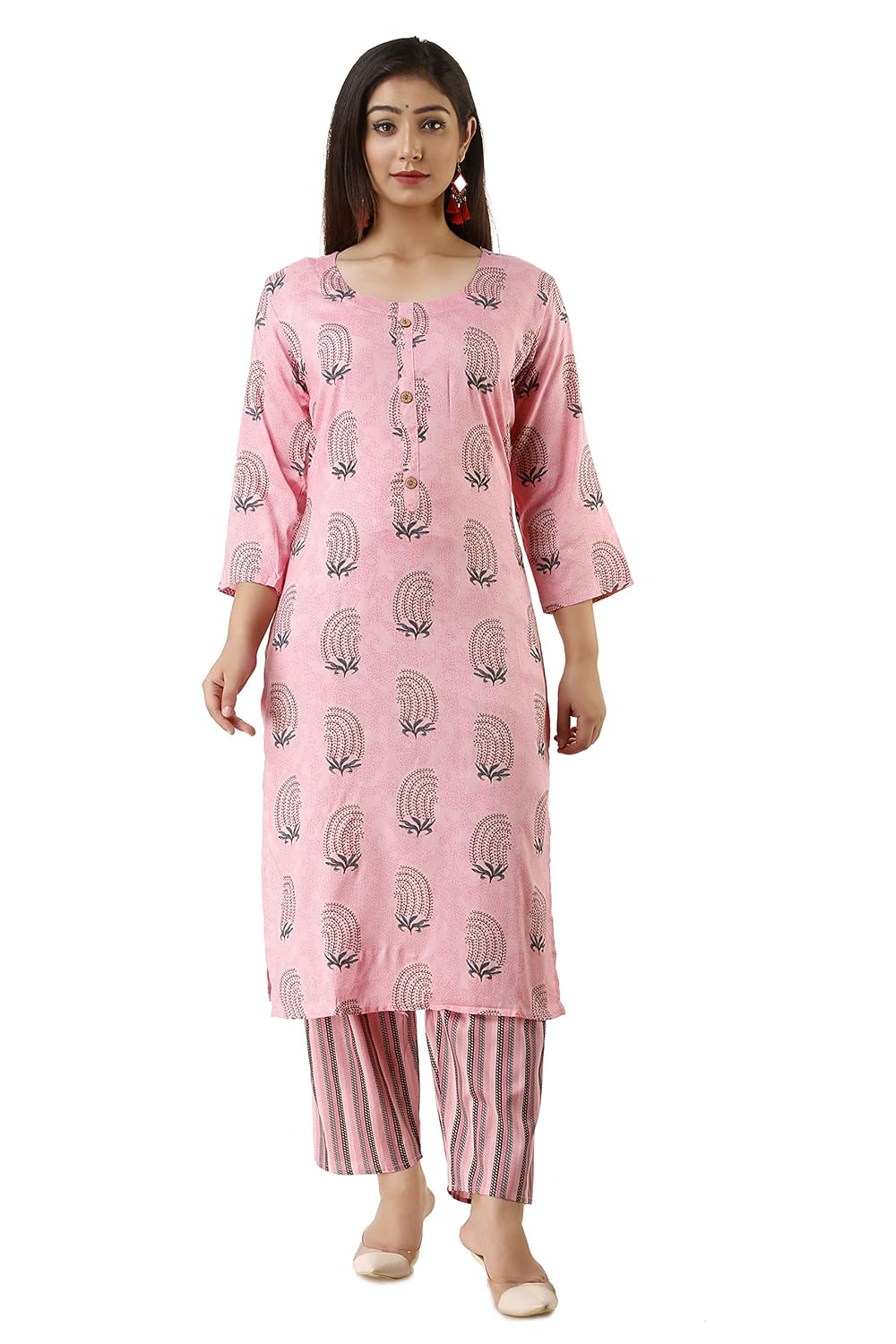 Buy Uma Kurti Plazo Set for women's With Rayon Fabric Paisley Printed