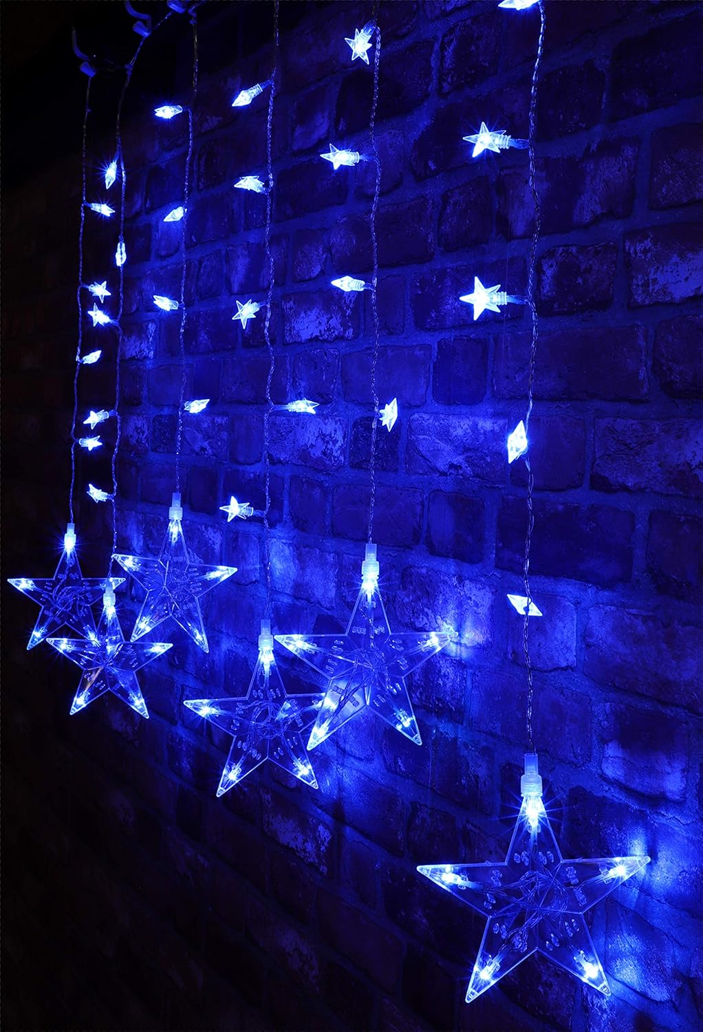 Christmas Concepts Blue Led Star Curtain Lights Christmas
