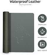 YSAGi Leather Desk Mat Large 60x35 cm Non-Slip Waterproof Dark Green view 4