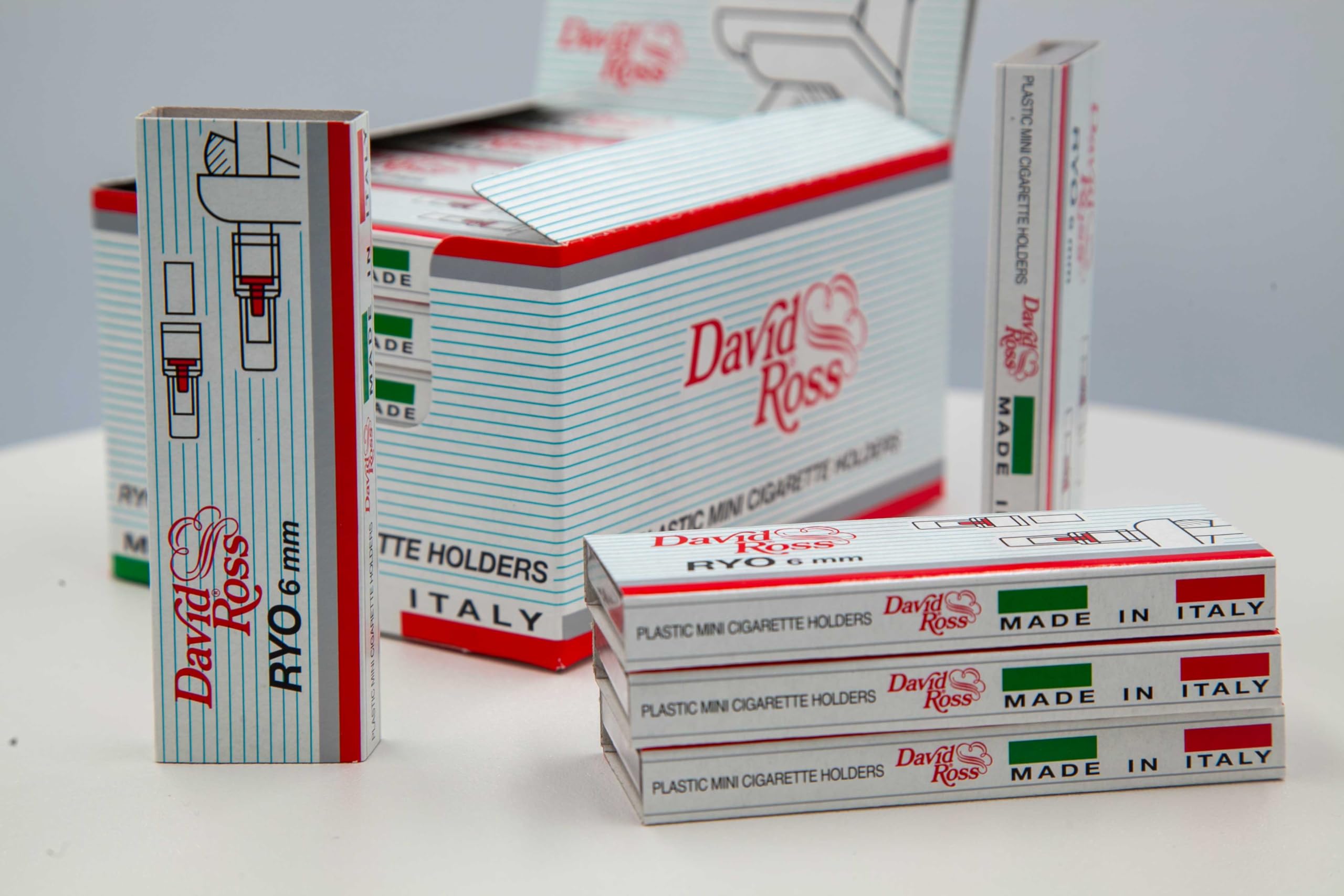 David Ross Ryo slim 6mm tar filters for Slim Cigarettes, Disposable, Reusable. PACK OF 10 = 100 Tar Catcher