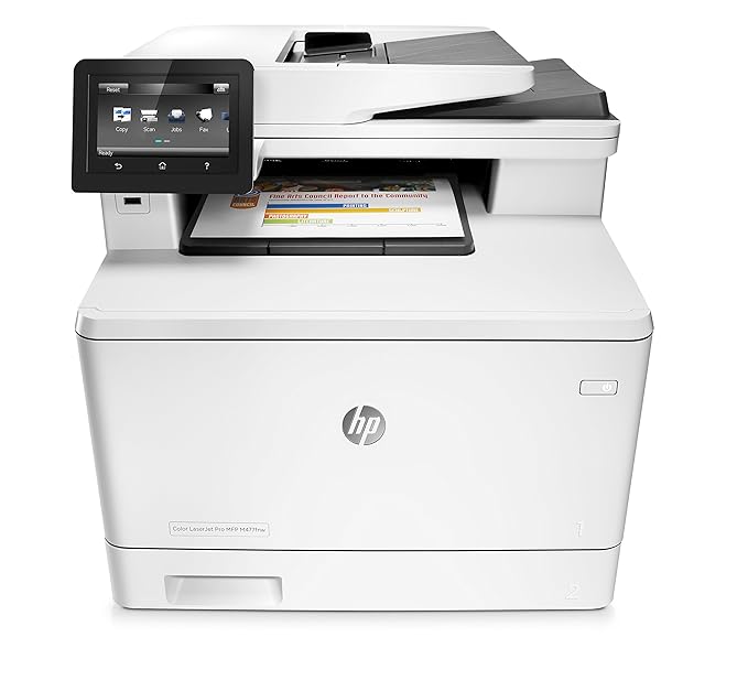 HP Color LaserJet Pro M477fnw Farblaserdrucker Multifunktionsgerät (Drucker, Scanner, Kopierer, Fax, WLAN, LAN, ePrint, Airpi
