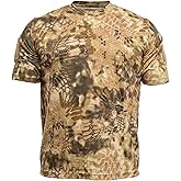 Kryptek Stalker Short Sleeve Men's Shirt - Premium Twill Cotton, 3D Camo, Ideal for Hunting, Fishing, Hiking, Relaxed Fit