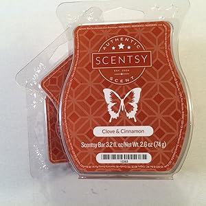 Scentsy, Clove and Cinnamon, Wickless Candle Tart Warmer Wax 3.2 Oz Bar, 3-pack (3)