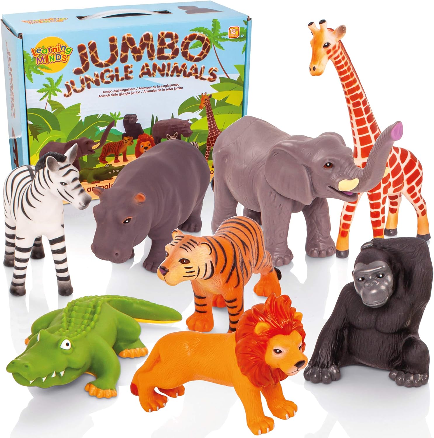 Learning Minds Set of 8 Jumbo Jungle 