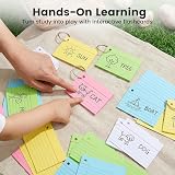 Koogel Mini Flash Cards with Rings 500 Pcs A8 7.4x5.2cm Colour Coded view 4