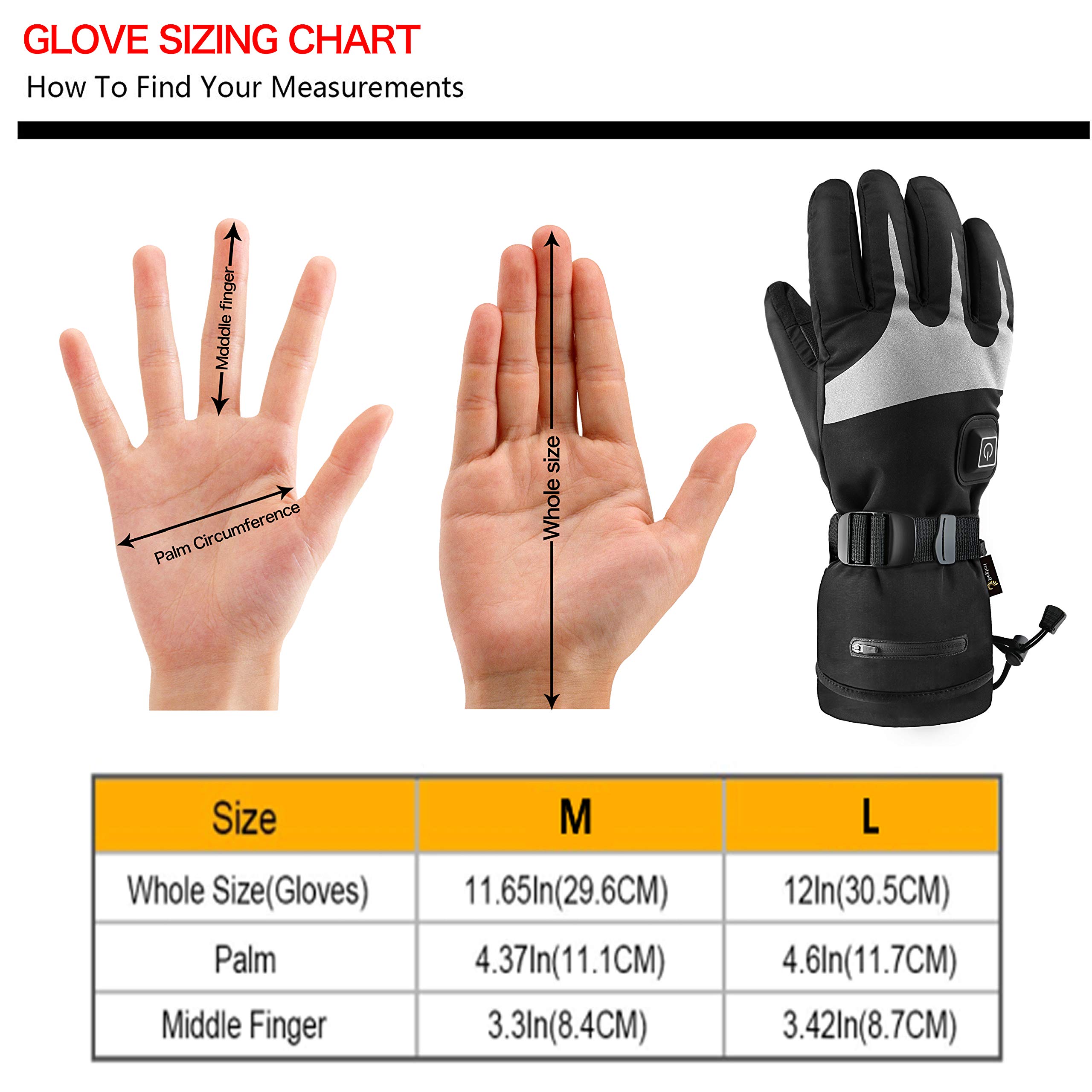 Heated gloves for Men Women,Electric heated gloves|Heated motorcycle gloves| Heated Ski Gloves