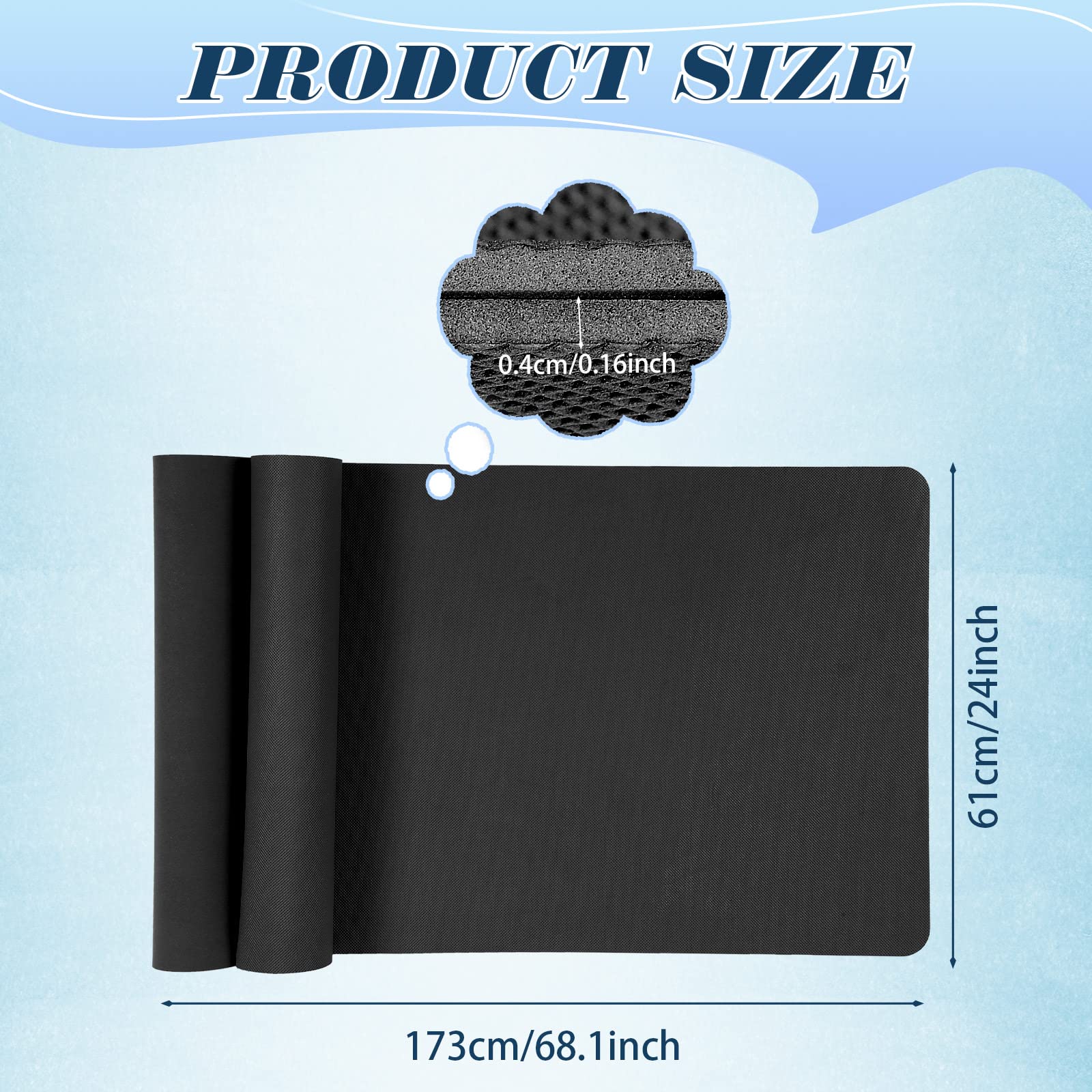 10 Pack Yoga Mats Bulk, 68'' x 24'' x 4mm Thick Yoga Mats for Kids and Adult Gym Mats Bundle Latex Free Exercise Mats with Non Slip Texture for Outdoor Yoga, Pilates or Workout (Black) - Image 2