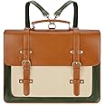 ECOSUSI Laptop Bag for Women Vegan Leather Messenger Bag Fashion Briefcase Backpack 15.6 inch Computer Satchel Bag