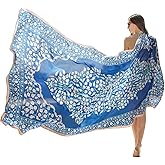 DANA XU Women's 100% Mulberry Silk Pashmina Shawl and Wraps Extra Large Floral Scarf for Evening Dresses, Soft Oversized