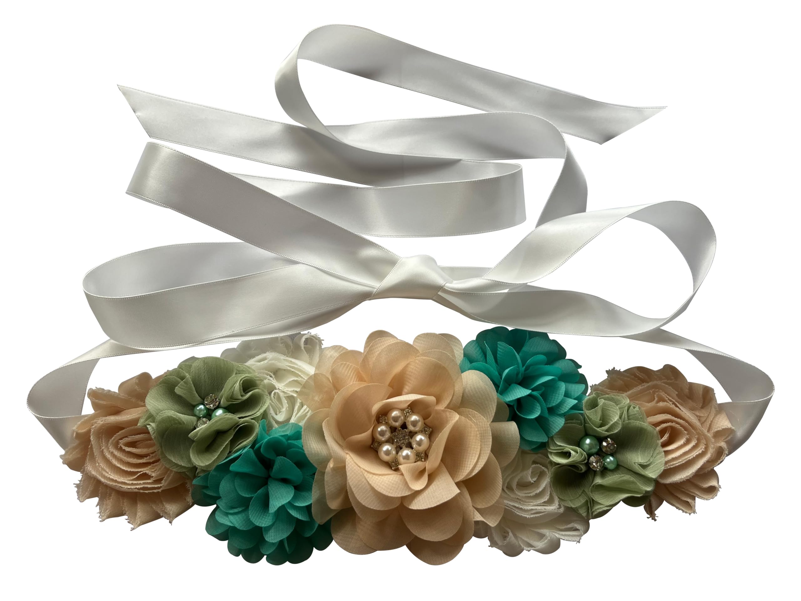 1481 Maternity Flower Sash Belt Baby Shower For Mommy Pregnant DIY Maternity Sash Tutorial - How to Make a Maternity Sash  main image 3