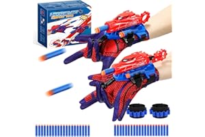2 Set of Super Web Shooters Role-Play Toys for Boys Girls Age 5-12,Hero Dress-Up Accessories Fun Games Ideal for Indoor and O