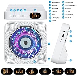 Gueray CD Player with Speakers Bluetooth Desktop CD