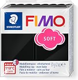 Staedtler 8020-9 Fimo Soft Oven-Hardening Clay Black 57g Block
