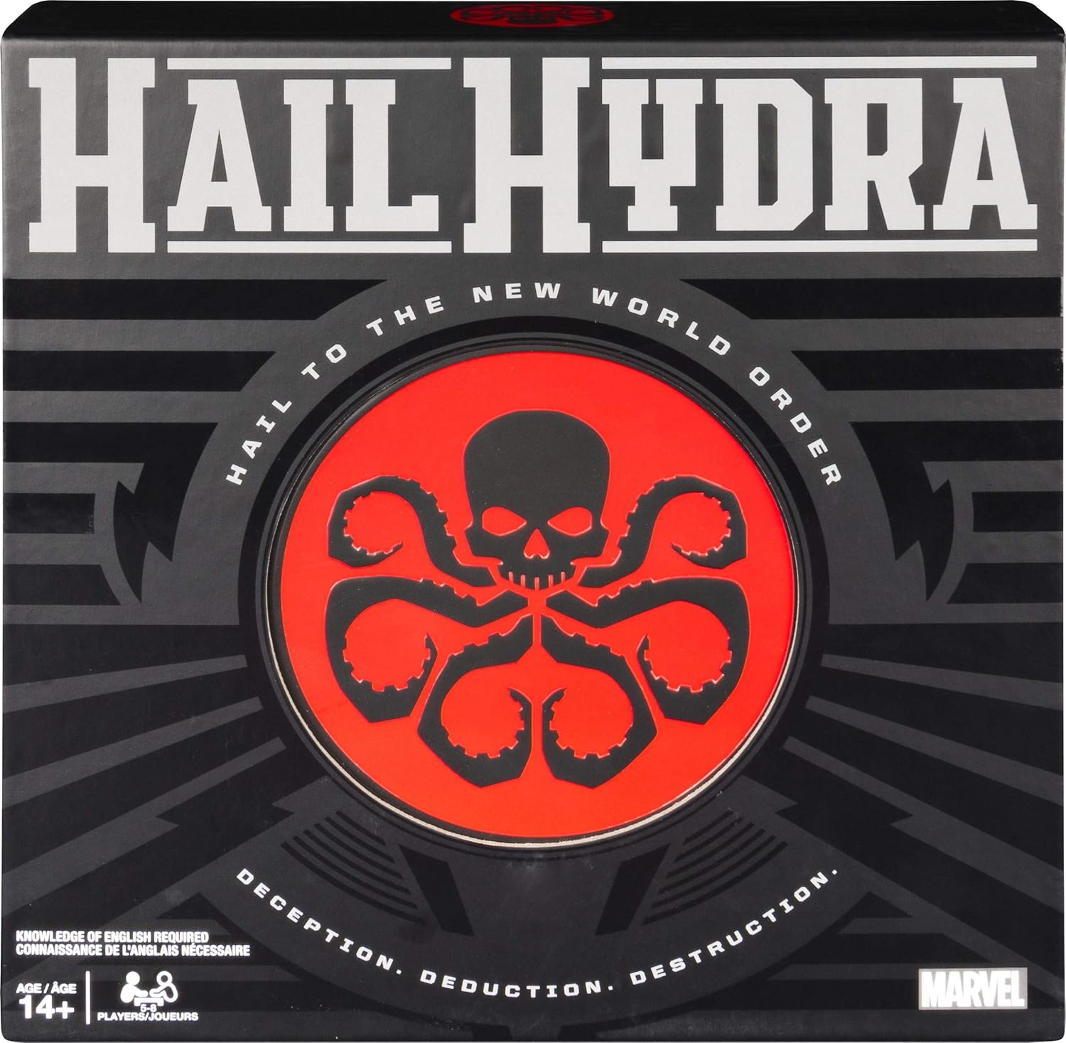Spin Master Marvel: Hail Hydra Board Game - 5-8 Players, Ages 14+, Black
