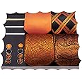 Barry.Wang Designer Mens Tie Sets Collection, Eleagnt Gift Box Tie Clips Handkerchief Cufflink Set
