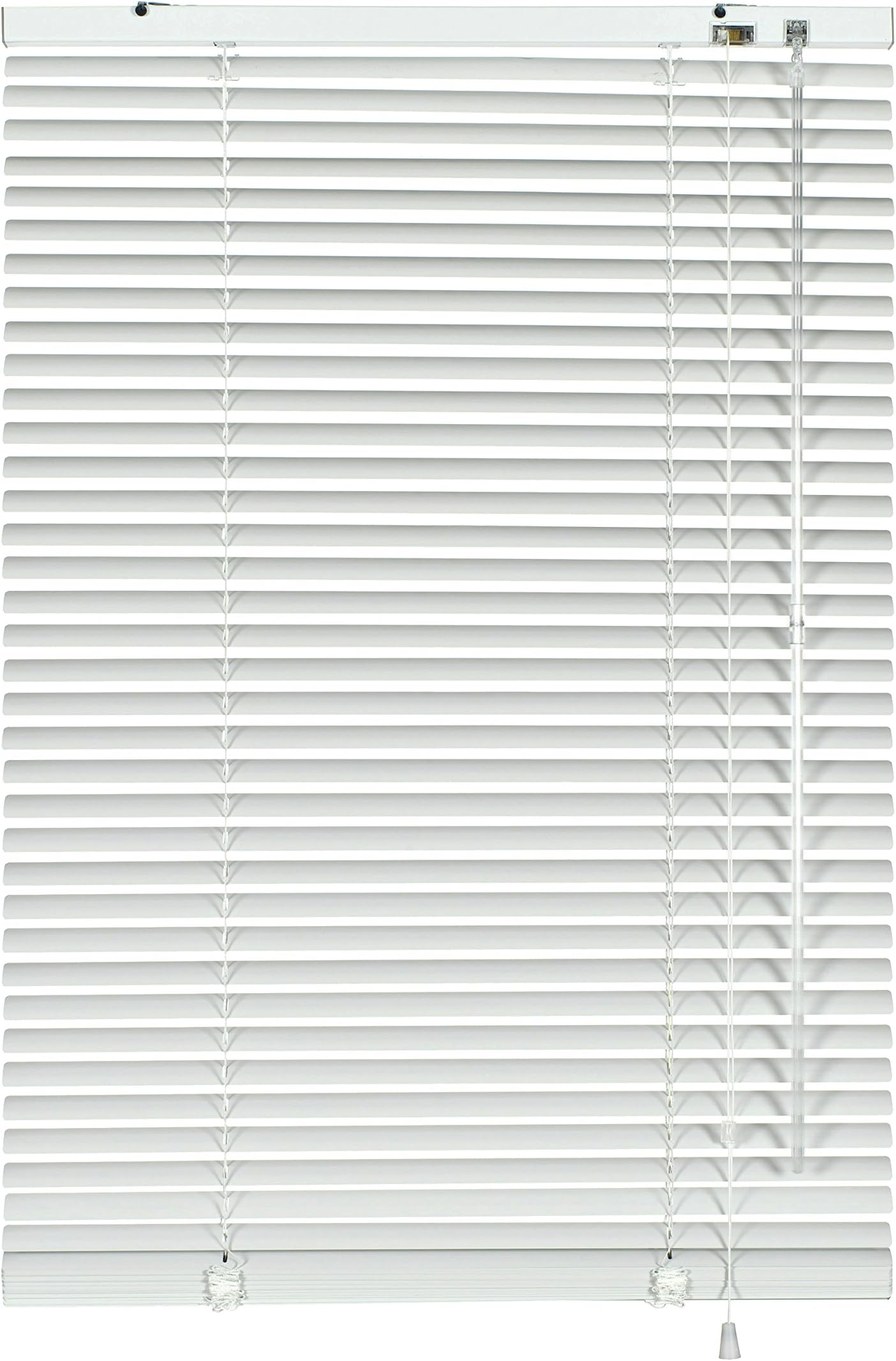 Deco Company aluminum blind for clamping, visual, light and glare protection, all assembly parts included, aluminum blinds, white, 75 x 130 cm (WxH)