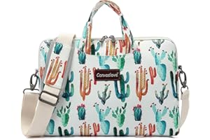 Canvaslove Cactus Water Resistant Laptop Shoulder Messenger Bag for MacBook Pro 16 inch and 15.6 inch-16 inch Laptop