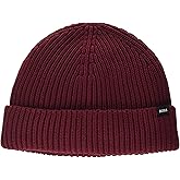 BOSS Mens Ribbed Fisherman Style Beanie