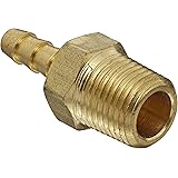 Anderson Metals 57001 Brass Hose Fitting, Adapter, 1/8" Barb x 1/8" NPT Male Pipe