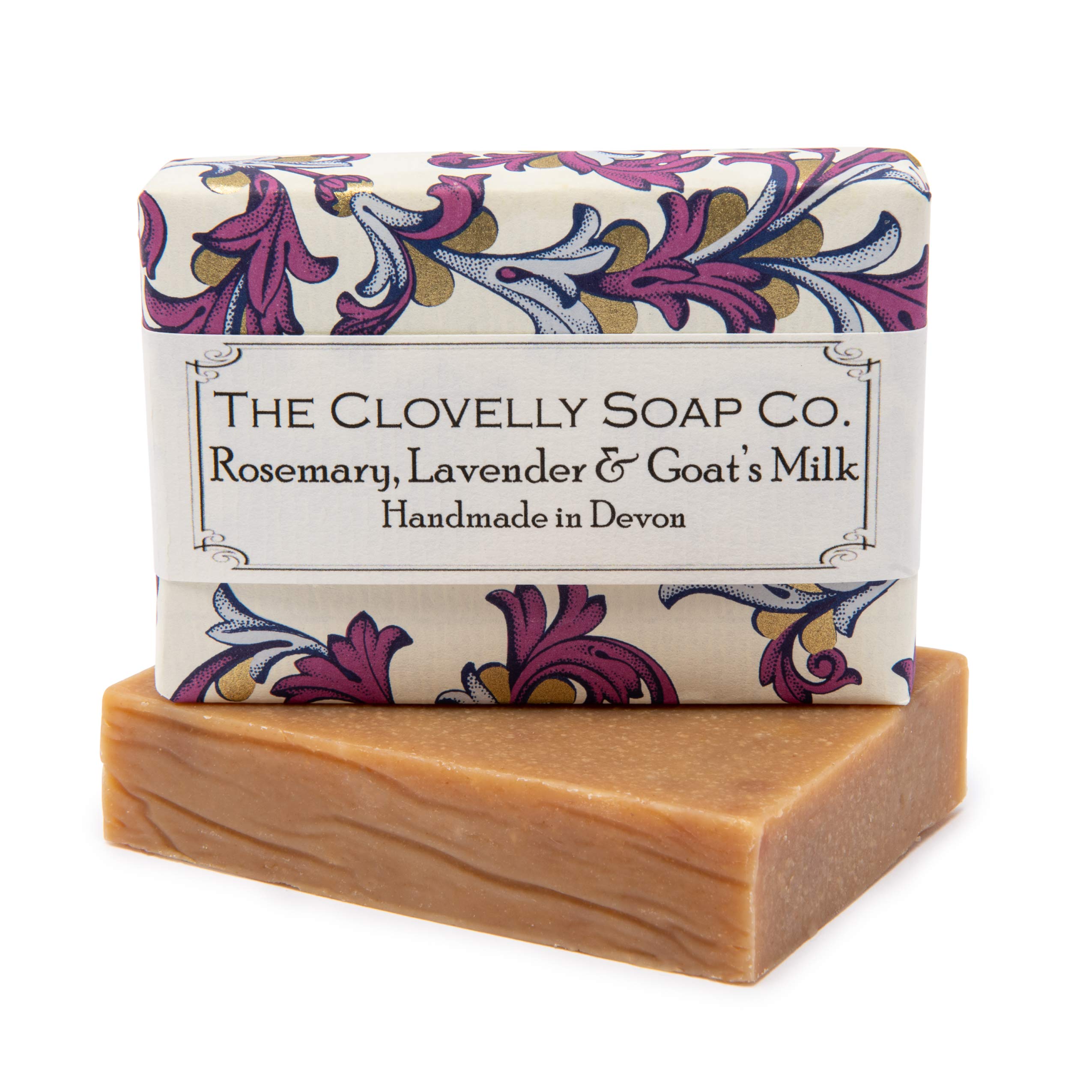 Clovelly Soap Co Natural Handmade Rosemary, Lavender & Goat’s Milk Soap Bar 100g