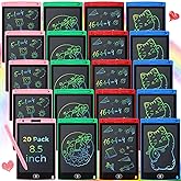Zhehao 20 Pack LCD Writing Tablet for Kids: 8.5 Inch Colorful Drawing Doodle Boards - Reusable Erasable Doodle Board Educational Learning Toys Gifts for Toddlers Ages 3-8 Party Favors(Vibrant,Classic)