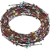 Whaline 50 Pcs Colorful Artificial Easter Pip Berry Garland Floral Picks Stems Single Ply Pip Spring Garland for Easter Craft Decor Mantle Decoration