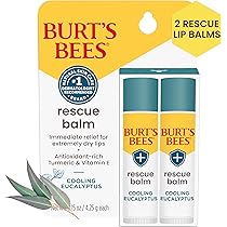 Amazon.com : Burt's Bees 100% Natural Origin Rescue Lip Balm